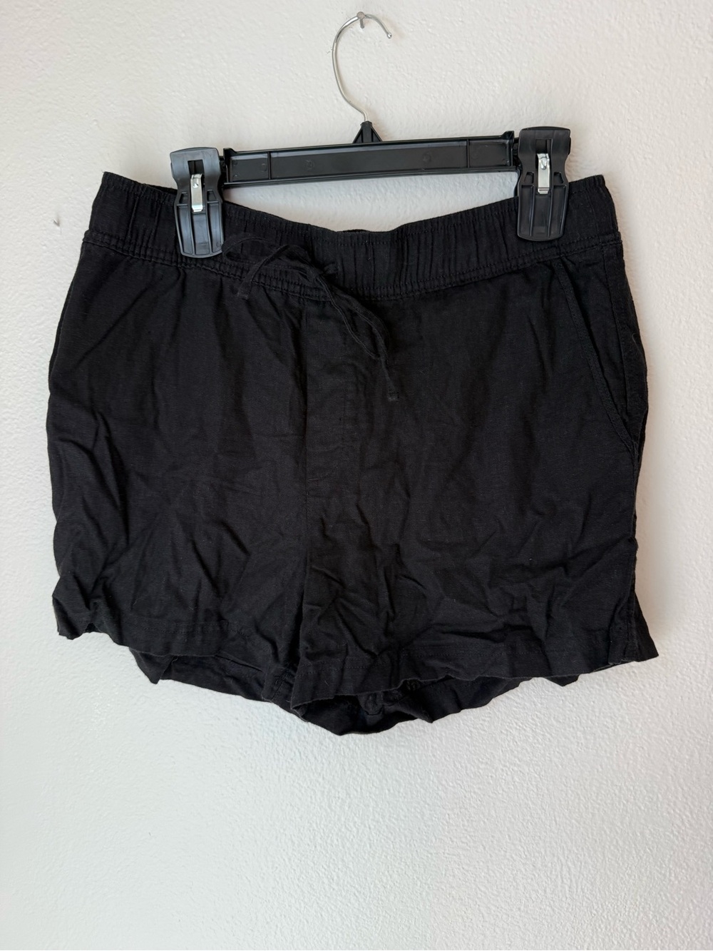 GAP Black Elastic Drawstring Athletic Shorts